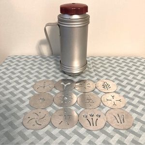 Vintage Wear-Ever Aluminum Cookie Press #3358 with Original Disks